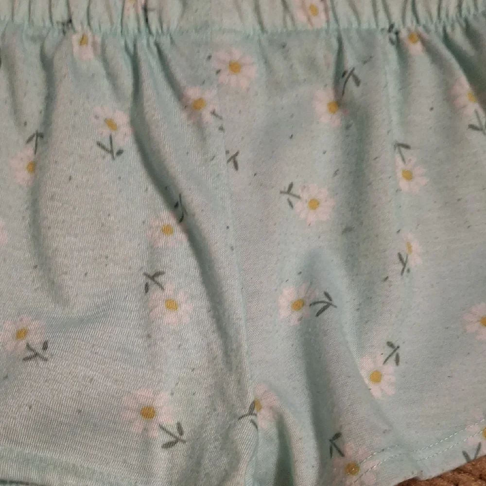 Carter's Blue Foral Print Shorts with Elastic Waistband